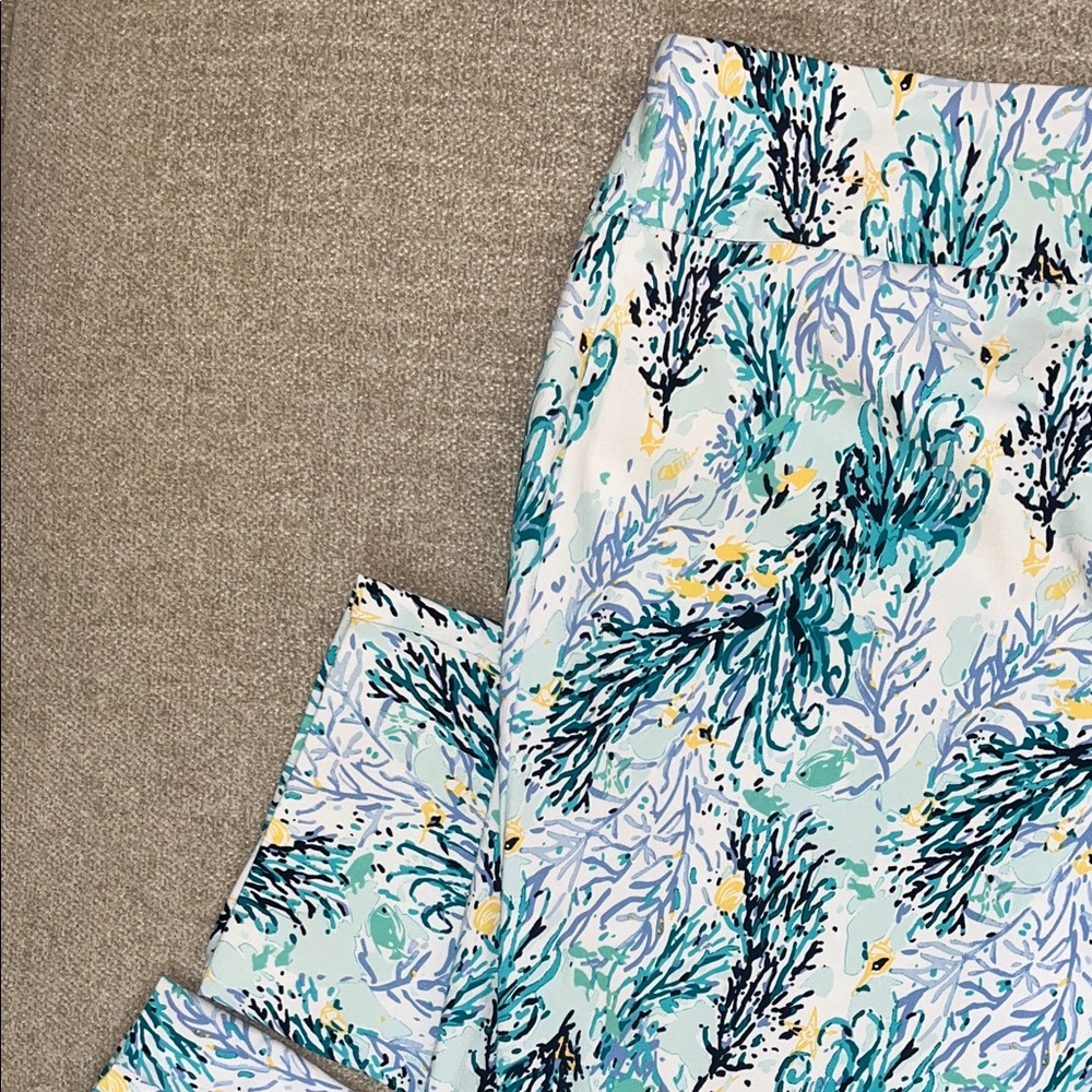 Peck & Peck Blue and Green Seaweed Abstract Pants size 10 - Picture 10 of 10